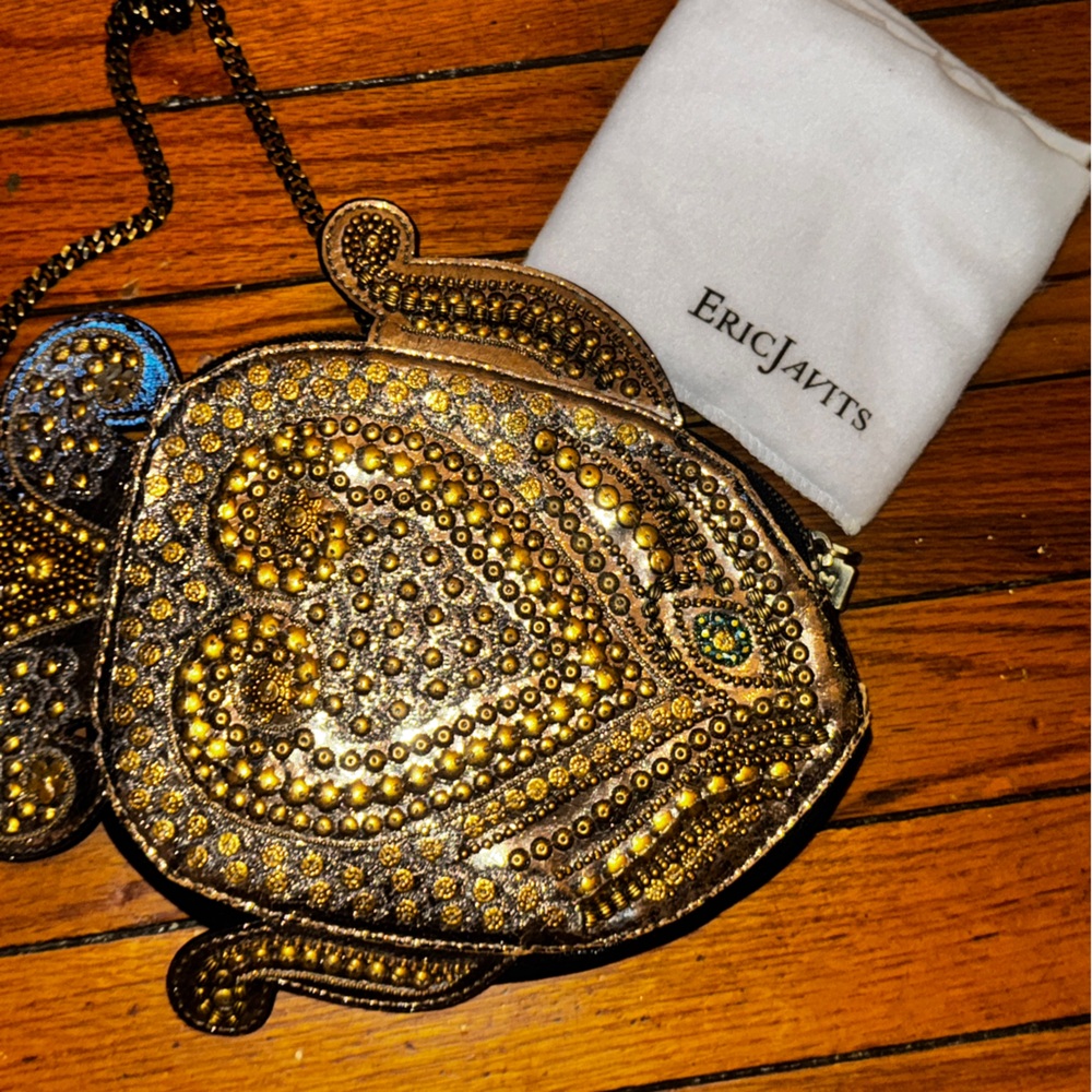 Eric Javits Metallic Embellished Clutch